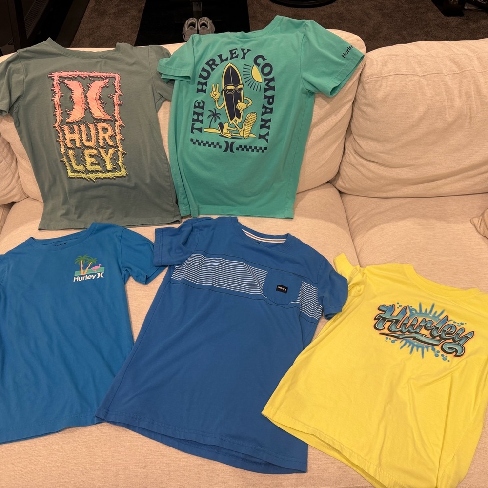 Hurley Kids Tees - Turquoise, Blue, Yellow